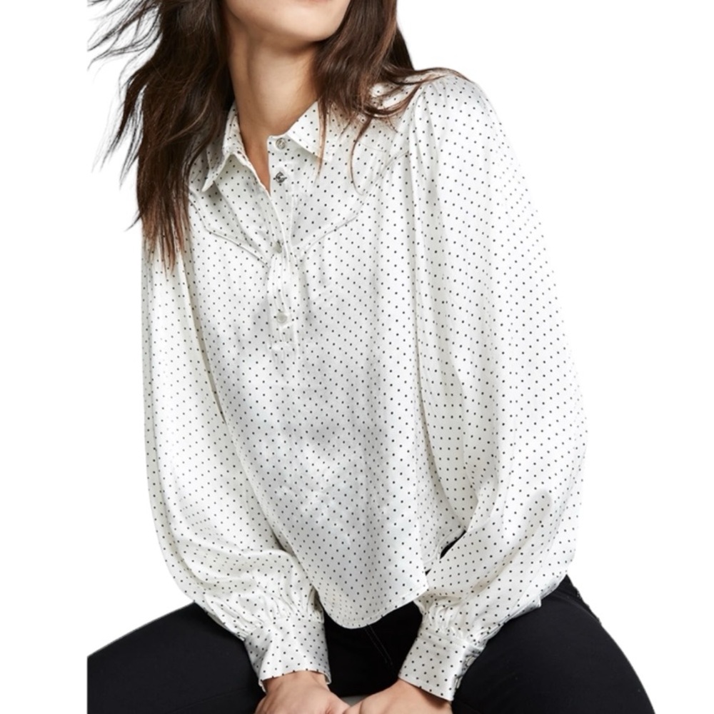 Ganni Polka Dot Blouse